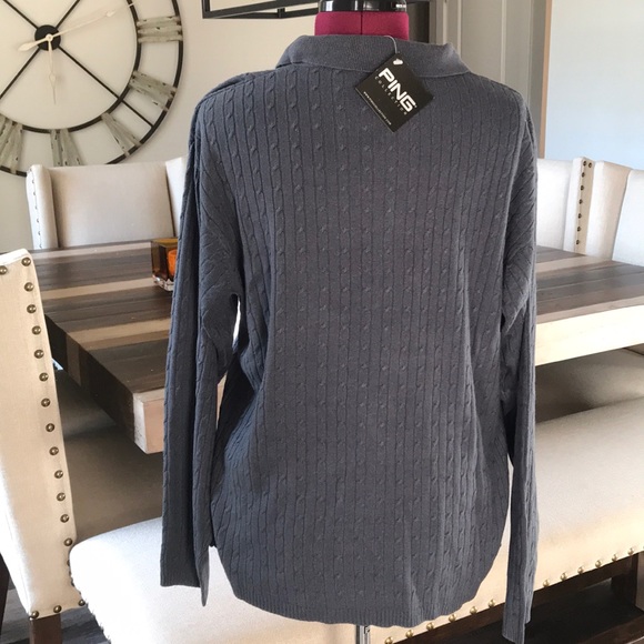 Ping Collection Gray Button Up Sweater NWTS - Picture 4 of 8